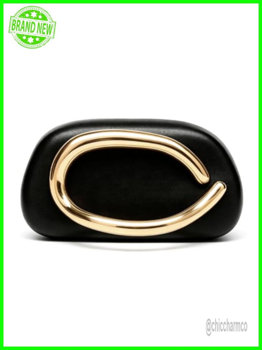 PU Leather Evening Clutch Chain Strap Magnetic Closure
